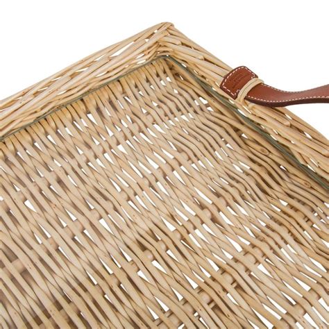 hermes wicker tray for sale.